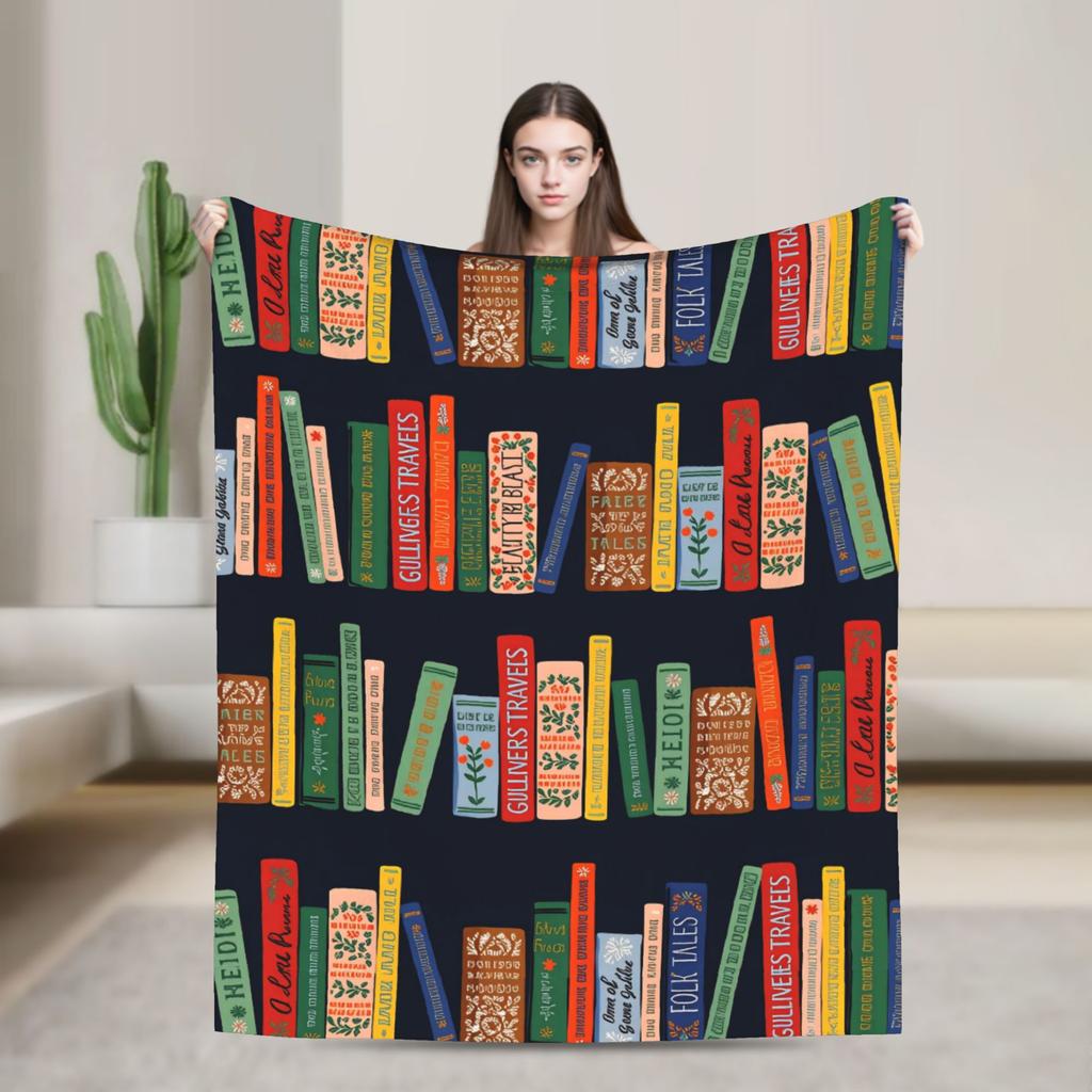 Book Lover Warm Comfy Blanket  Print Camping Throw Blanket Couch Bed Flannel Bedspread Sofa Bed Cover