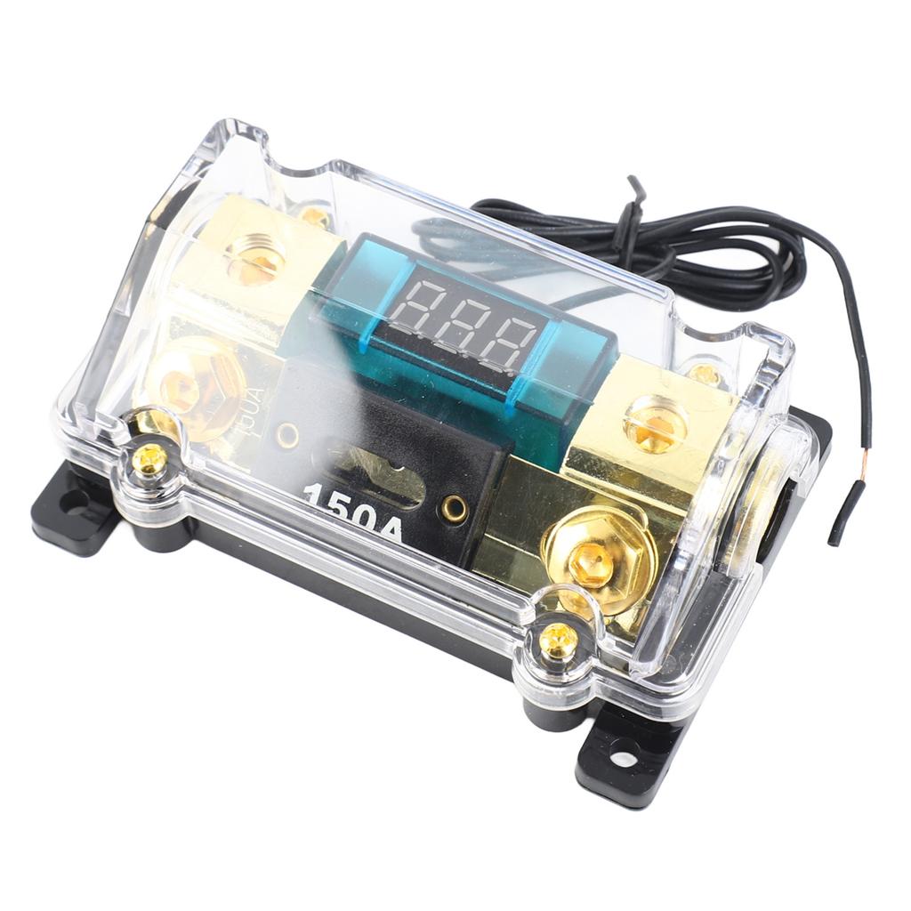 1Pc 150A /200A /250A Car Audio Power Fuses Holder Stereo Distribution Block Box Digital Display