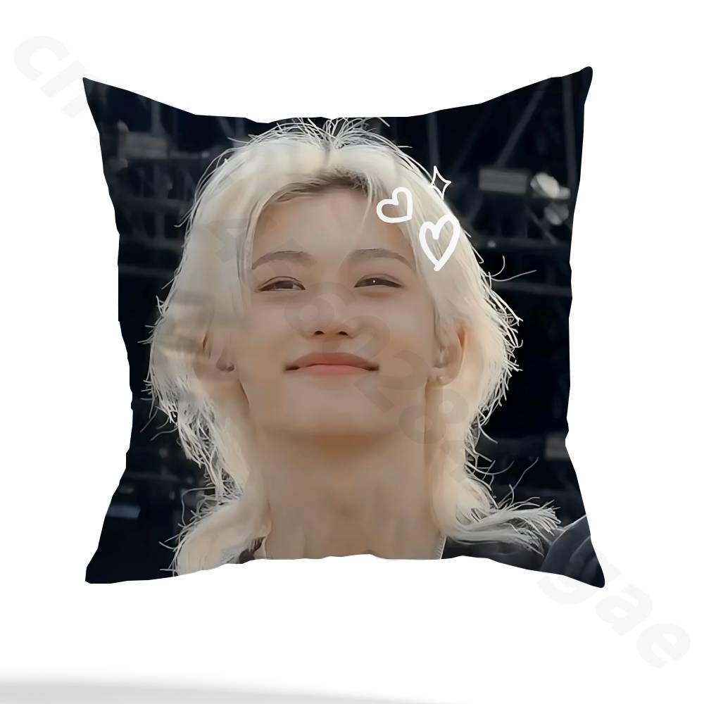 Kpop SKZ F-Felix Pillow Case Sofa Living Room Bedroom Headboard Backrest Cushion Square Cushion Nap Time