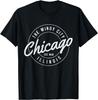 Chicago Est. 1848 Illinois Wietrzne Miasto Koszulka Pamiątkowa Prezent Mała