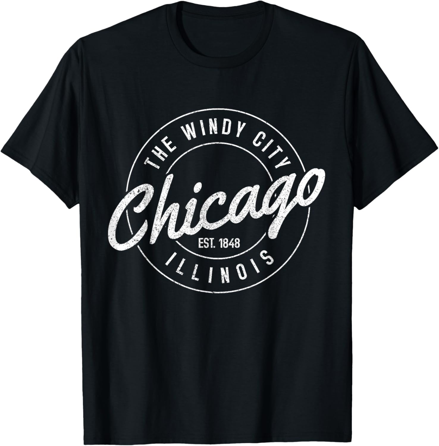 Chicago Est. 1848 Illinois The Windy City Souvenir Gift T-Shirt Small S