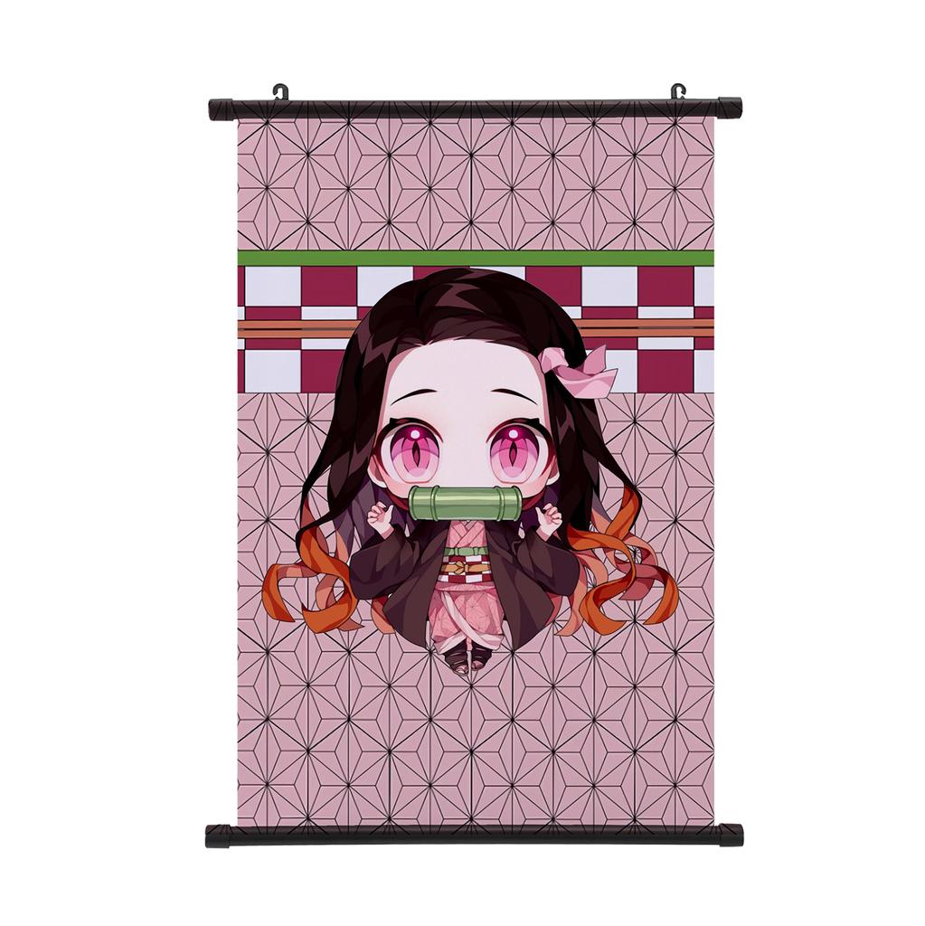 Demon Slayer Nezuko Poster Tecknad Kimetsu No Yaiba Rullposter Vägg Rullposter Populärt Mönster Målning Poster