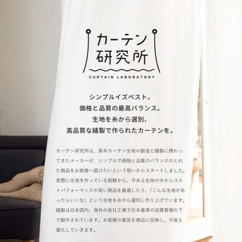 [.co.jp Exclusive] Curtain Laboratory "Heat-Blocking, Insulating, Privacy-Blocking Plain Lace, White" 100cm Wide X 98cm Long, Set of 2 Panels, Energy-