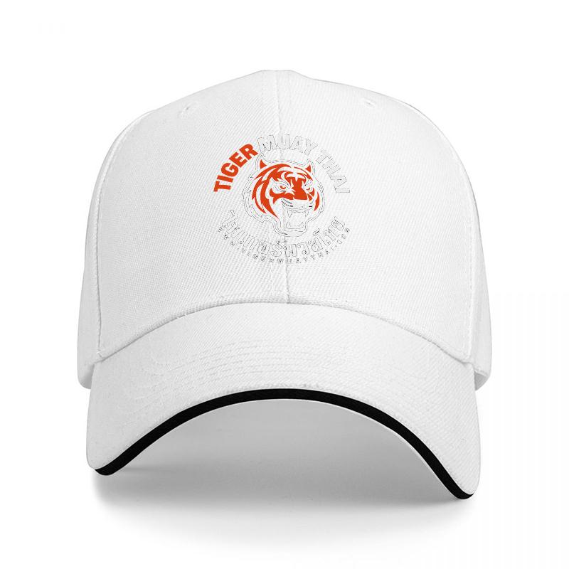 Tiger Muay Thai Baseball Cap with Bold Tiger Logo and White Trim Design for Martial Arts Enthusiasts and Fitness Fans