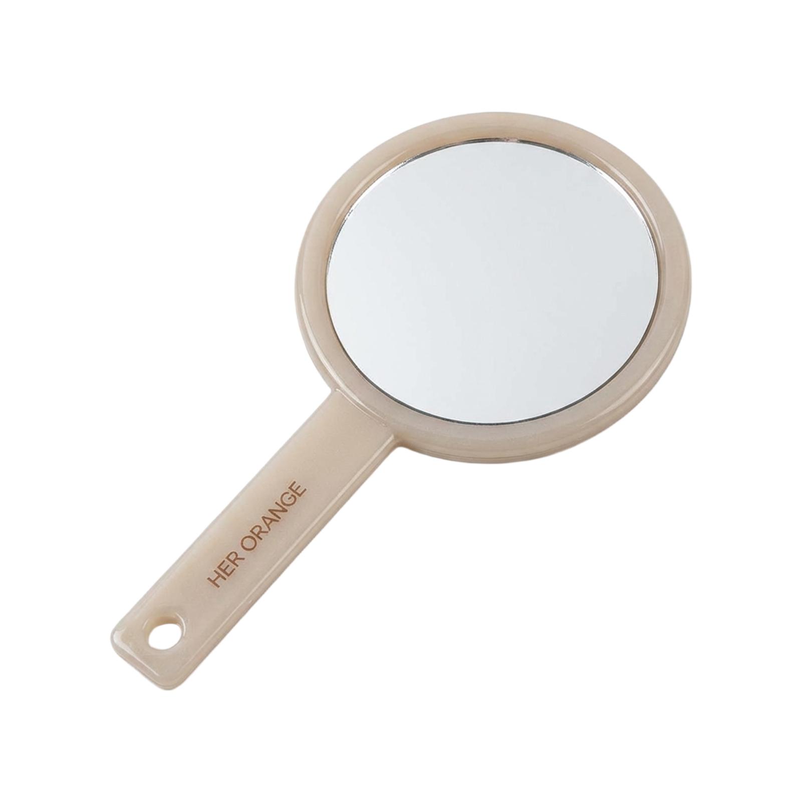 Bear-Shaped Handheld Mirror Portable Makeup Mirror Suitable for Travel and Daily Use Bear Handheld Mirror бежевый
