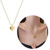 Y2K Aesthetic Chunky Heart Choker Necklace for Women Summer  Teen Girls 3D Peach Pendant Necklace Copper Clavicle Chain