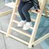 5-in-1 Indoor Climbing Frame with Slide, Swing, Climbing Net, Basketball Hoop, Foldable, 3-6 Years, Natural Wood