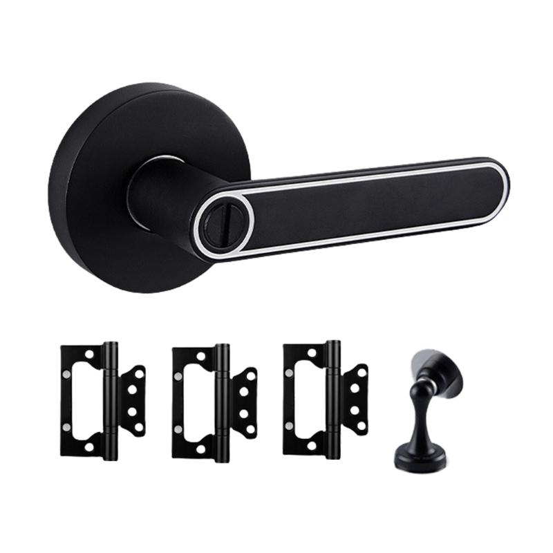 Door Levers Lock with Door Stoppers and Hinges Left/Right Handed Door Levers Handle Lock Bathroom Privacy Lock Enduring