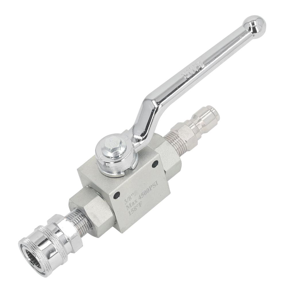 High Pressure Washer Ball Valve Kit 3/8 Male Plug Female Quick Connect Shut Off 4500PSI