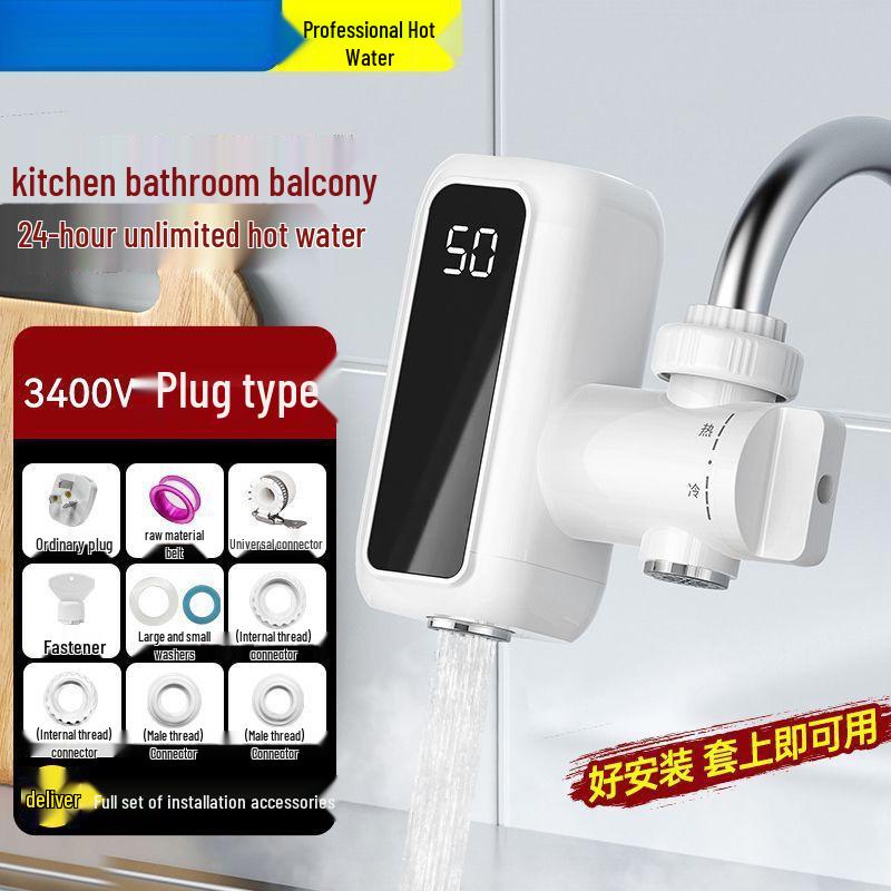Midea Instant Electric Hot Water Faucet - No Install Needed, Quick Heat, Dual Hot/Cold Use for Kitchen