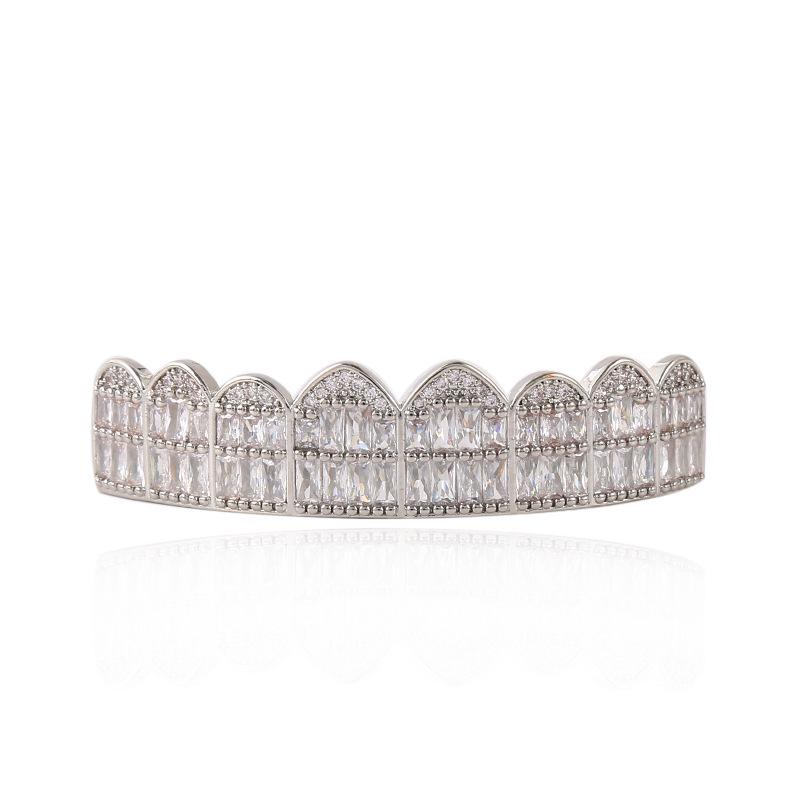 Zircon-Encrusted Irregular Hip-Hop Grillz Jewelry