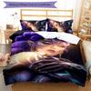KPOP Hunter 3-teiliges Bettwäsche-Set Bettbezug Verschluss Enthält 1 Bettbezug & 2 Kissenbezüge für Alle Jahreszeiten Schlafzimmer Zuhause Wohnheim Dekor