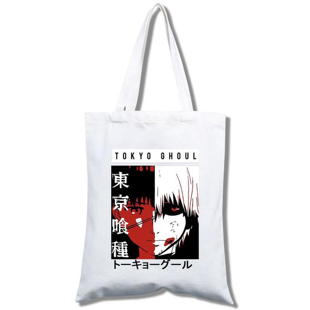 Tokyo Ghoul-bawełniana torba na zakupy, torba shopper, wielokrotnego użytku torby jutowe, torba materiałowa, tissu