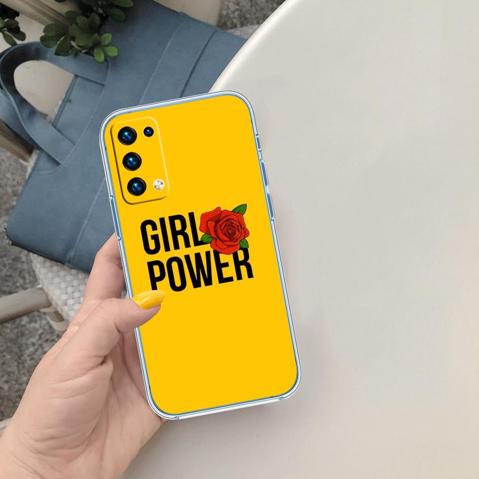 PP38 Girl Power Fight Soft Shell Transparent Phone Case for Samsung Galaxy A04 A04S A14 A23 A34 A54 M23 M33 M52 M53