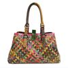 Women'S Bags Handwoven Genuine Leather Women'S Bags Colored Cowhide Handbags Shoulder Messenger Bags