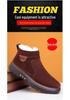 Men's Winter Fleece-Lined Snow Boots with Thick Sole, Non-Slip, Zipper, Cold Protection