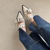 Slingback Shoes Gothic Chunky Heels Women's Pumps Rivet Street Style Medium Heel Punk Vintage Casual Sandals Spring Summer
