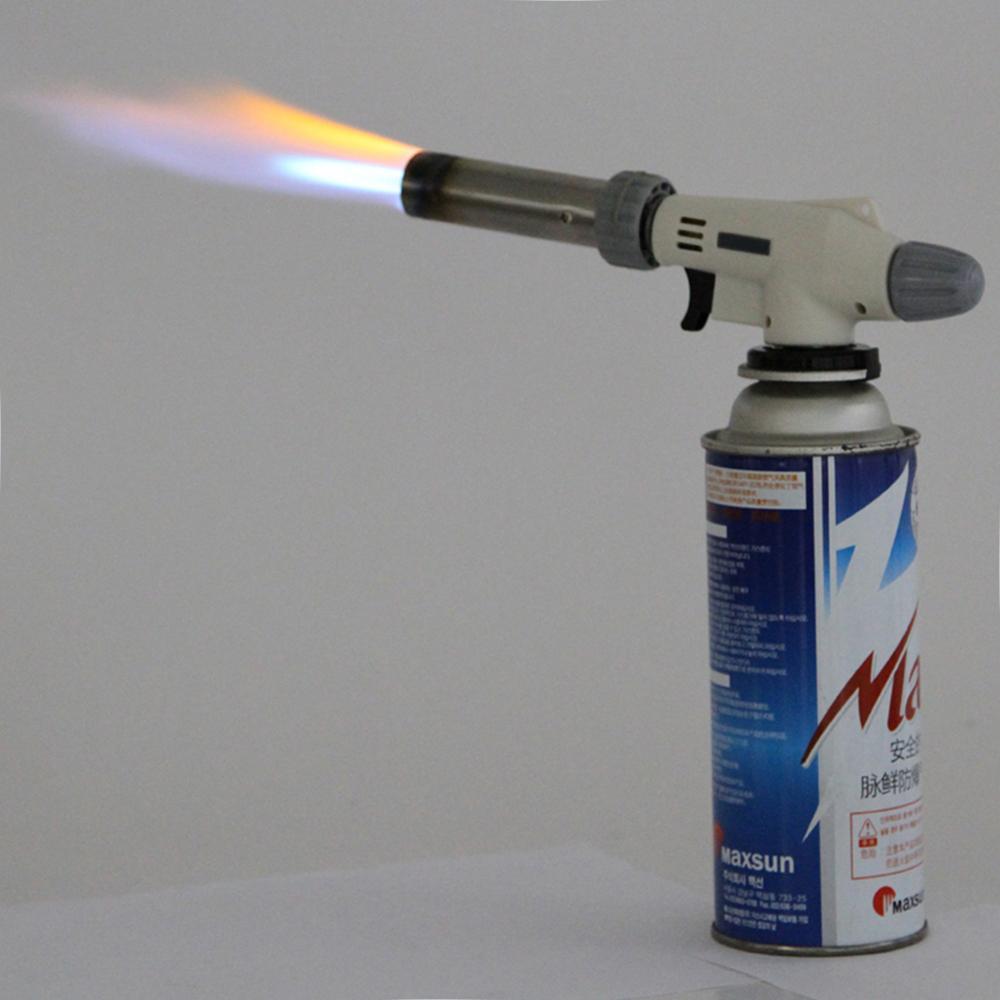 360 degrees  Rotatable Reliable Safe Butane Gas Torch Burner Auto Ignition Camping BBQ Flamethrower Flame Lighter