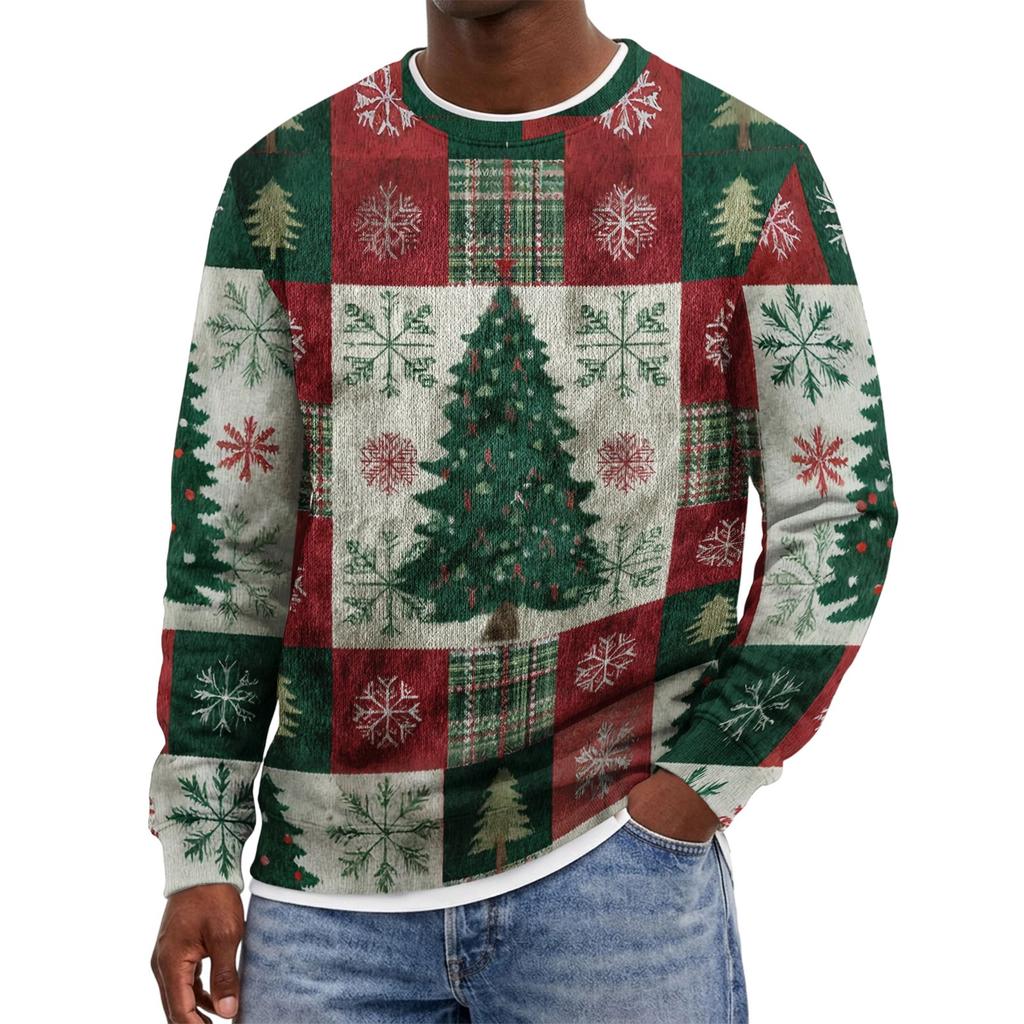 Men's Christmas Neck Pullover Sweatshirt