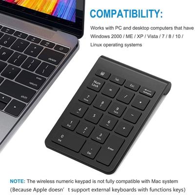 22 Keys 22 Keys Numerical Keyboard Wireless Ultra Thin Mini Digital Keypad With Receiver Ergonomic Digital Numpad Number Pad