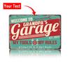 Retro Garage Sign Wall Art Decor Metal Tin Sign Man Cave Mechanic Gift
