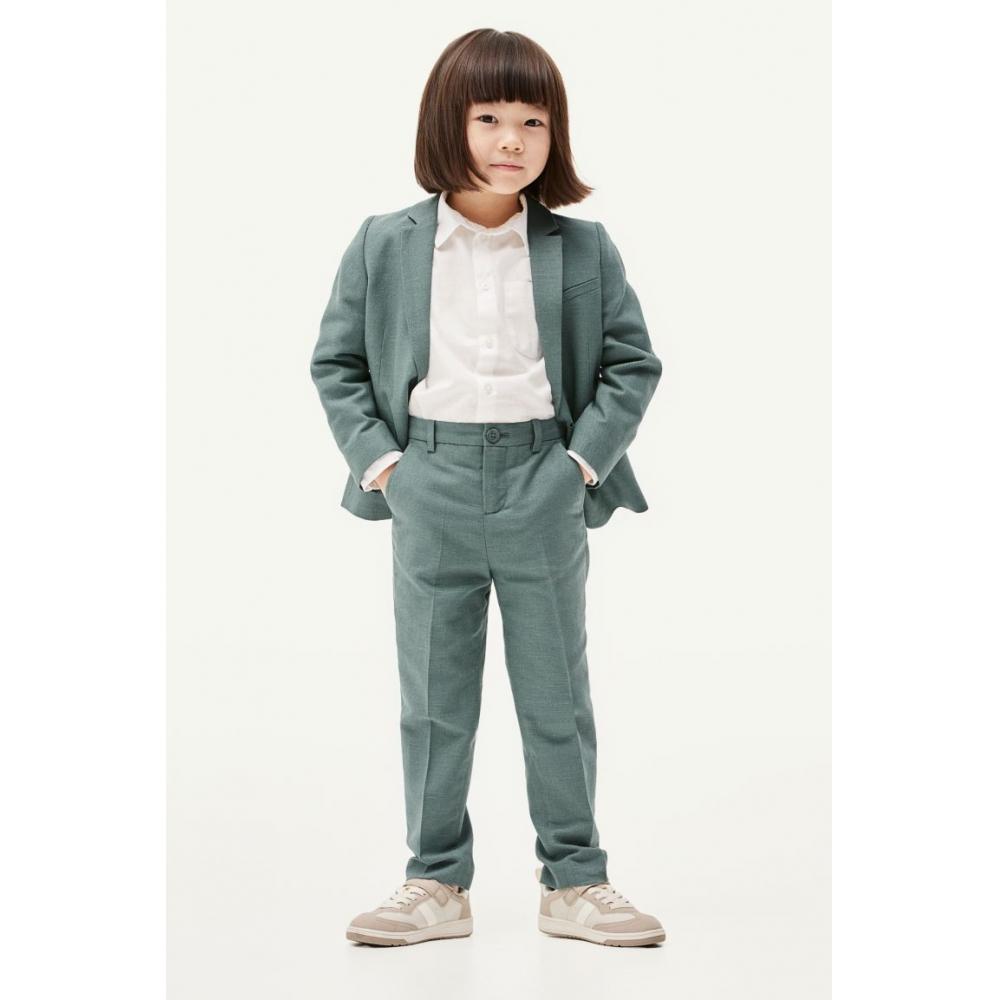 

Костюмные брюки узкого кроя HM темно-пыльно-зеленые