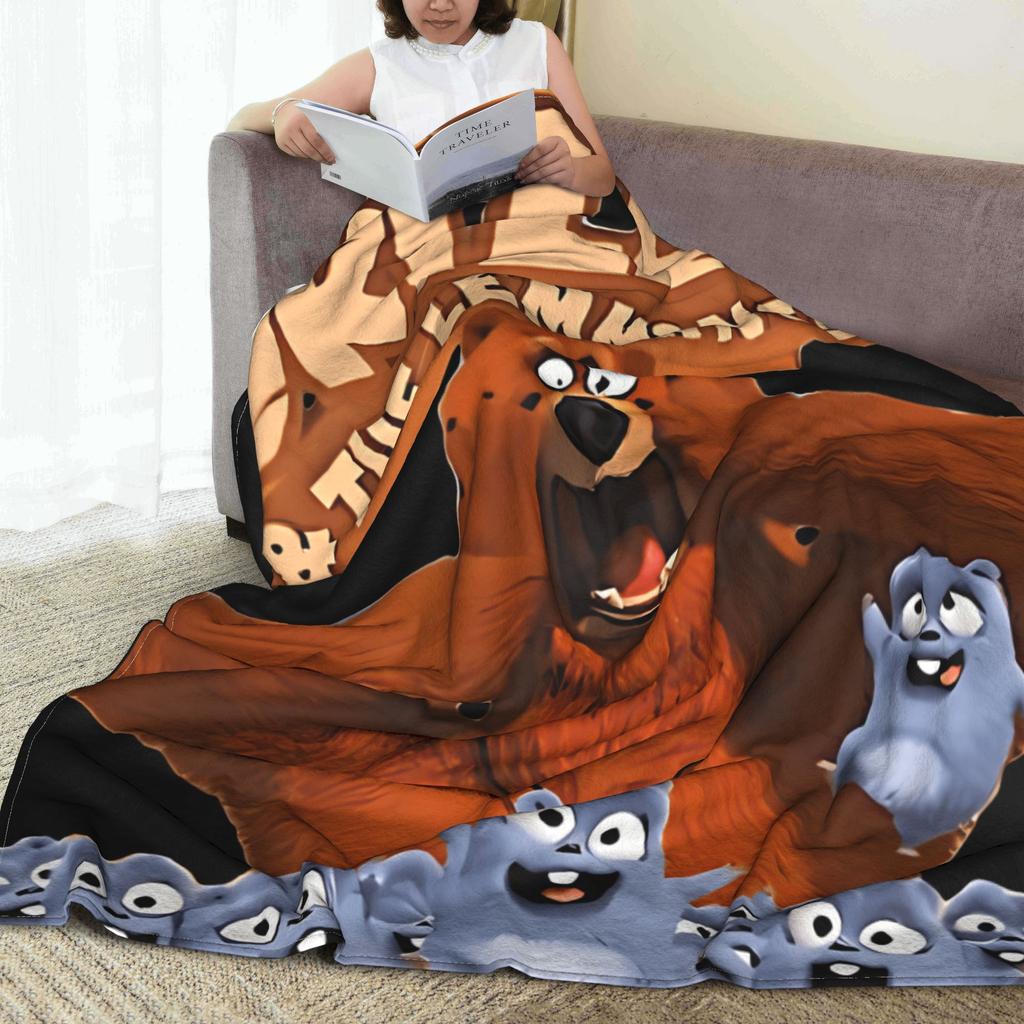 Grizzly And Lemmings Survival Journeys Warm Soft Blanket Novelty Living Room Flannel Bedspread Sofa Bed Cover