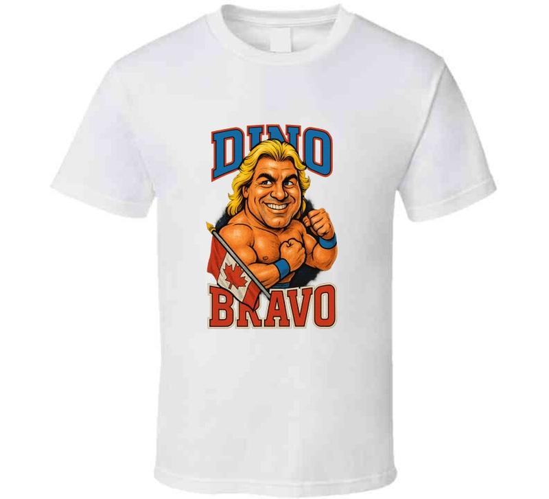 Dino Bravo Retro Wrestling Legend Caricature Unisex T-Shirt XXL