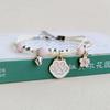 Koreanischer Stil Niedliche Kaninchenblumen Armbänder Für Frauen Exquisite Pfote Flugzeug Schaf Anhänger Perlenarmband Party Schmuck Geschenke