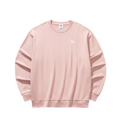 Anta Lifestyle Series Fashion Casual Sports Training Couple Knitted Sweatshirt Men Sweatshirt Fusang-Pink 952538715-4