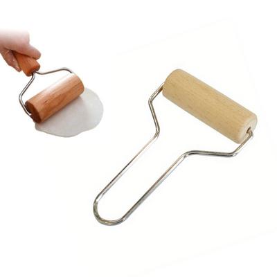 Mini Wooden Brayer Rolling Tools Wooden Roller for Ceramic Pottery Clay Painting Tool