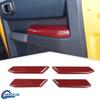 Door Armrest Handle Panel Trim Cover for Ford Bronco +Accessories Red Carbon