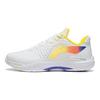 Li Ning Série Thunder Logo Dégradé Antidérapant Résistant à l'Usure Chaussures de Badminton Basses Unisexe sneaker Blanc AYAS018-3