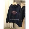 Women's Long Sleeve Hoodie Hooded Top Oversized Fit Fleece Lined Sweatshirt Elegant Commuter Printed Pullover Top For Autumn Daily Wear
