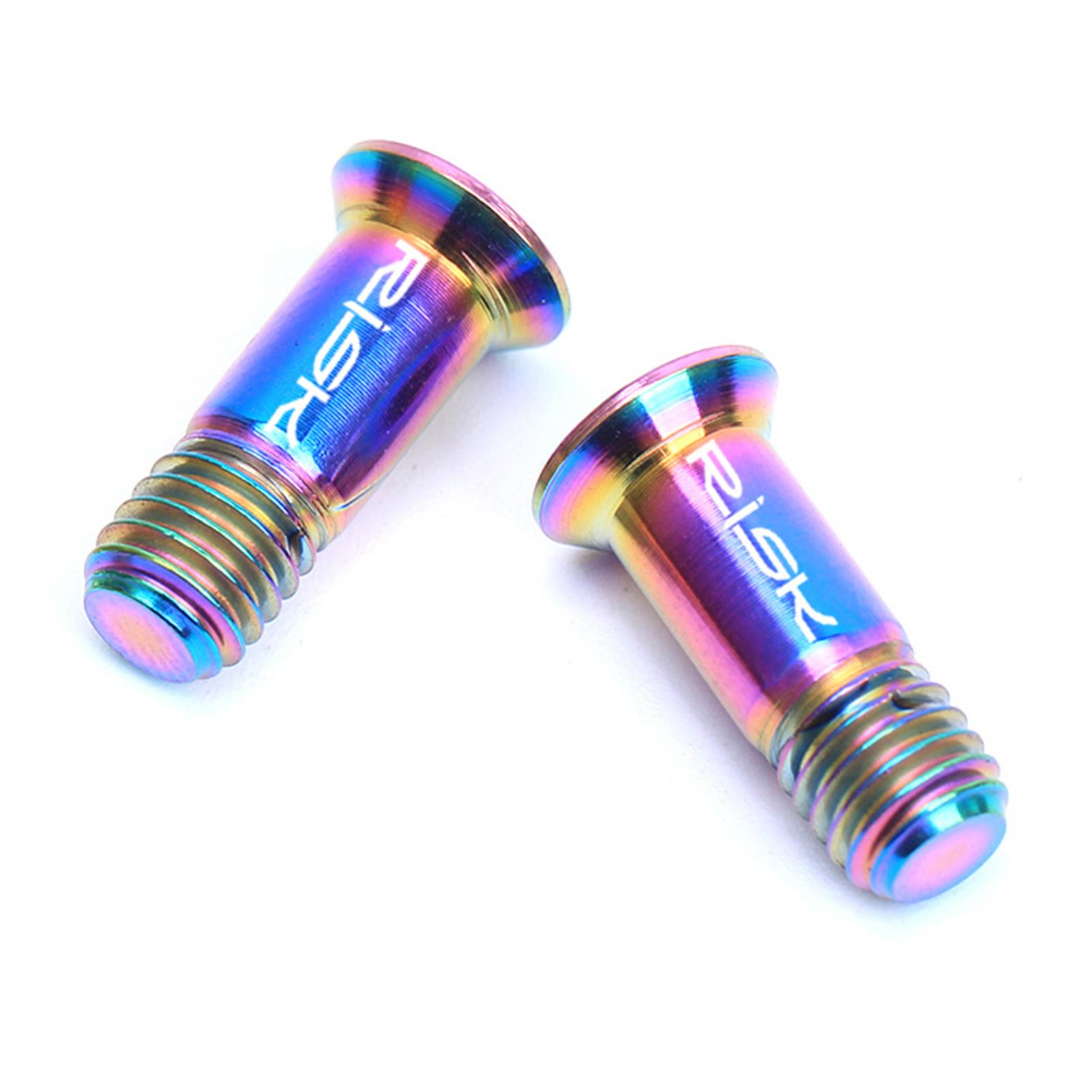 

2PCS Ti Alloy Rear Derailleur Wheel Bolts M5x14.2mm Cycling Rear Guide Roller Bolts Screw Rainbow