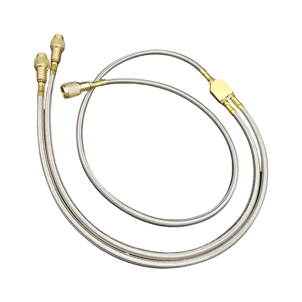 Outdoor Double Connection Tube Gas Valves Durability Gas Converter Stove Adapter for Camping Cooking Efficiency