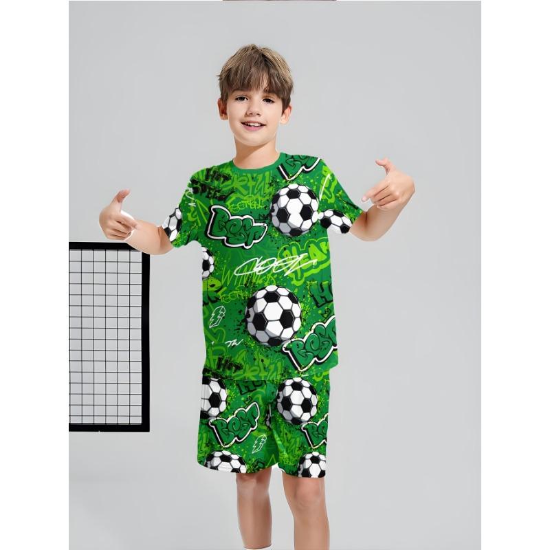 Children s fashionable casual shorts and T-shirt set 100
