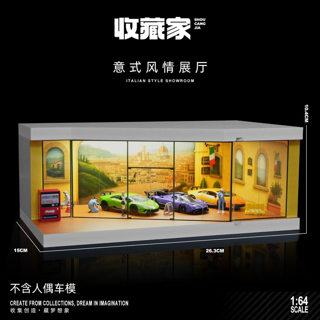 Collector 1/64 Garage Parking Lot Alloy Car Model Car Scene Storage Display Box Car Model Replica Collection Toys for Boys