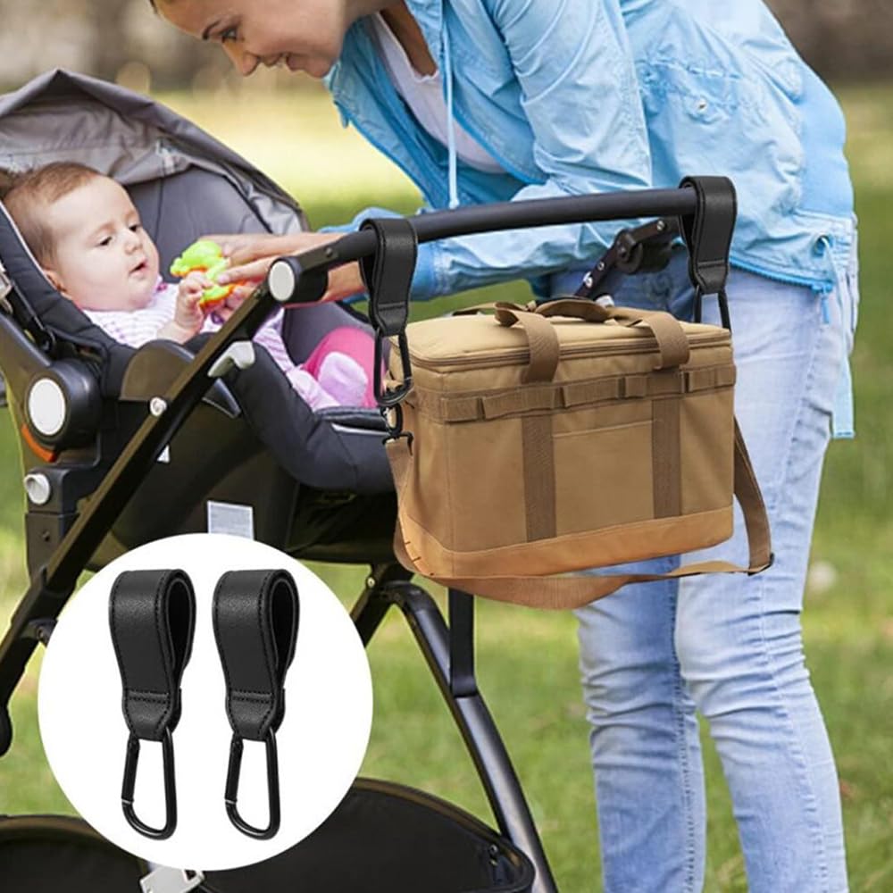 Set of 2 Dedicated Assist Grips & Storage Custom Hooks with Convenience Store Hooks (Black)