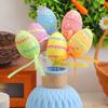 6pcs Foam Artificial Easter Eggs Stem DIY Crafts Simulation Egg Ornament  Happy Easter Decorations
