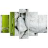 Feeby Five Piece Picture Canvas Print, Zen Composition with Stones and Bamboo