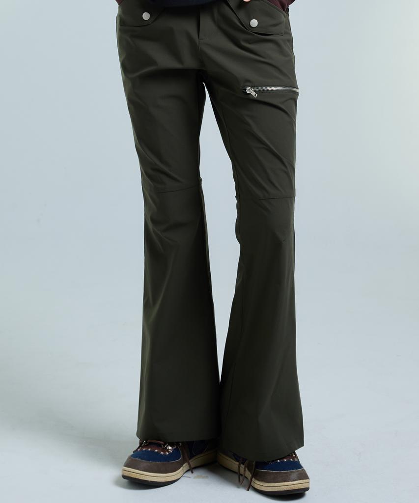 LUVISTRUE Am Nylon Tuck Bootscut Pants(Khaki)