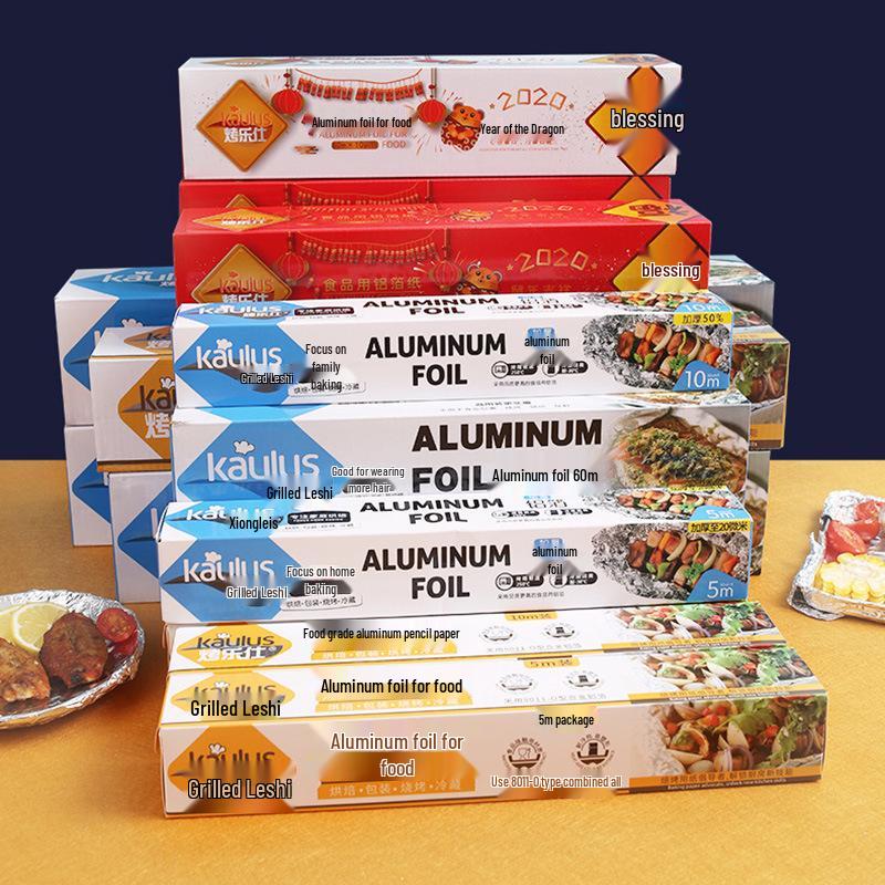 Kao Lesi Lebensmittelechte Aluminiumfolie für Backofen, Heißluftfritteuse und Grill