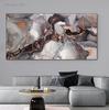 Abstract Dark Gray Blue and Gold Fluid Art Canvas Painting Luxury Gold Foil Posters and Prints for Living Room Decor Cuadros