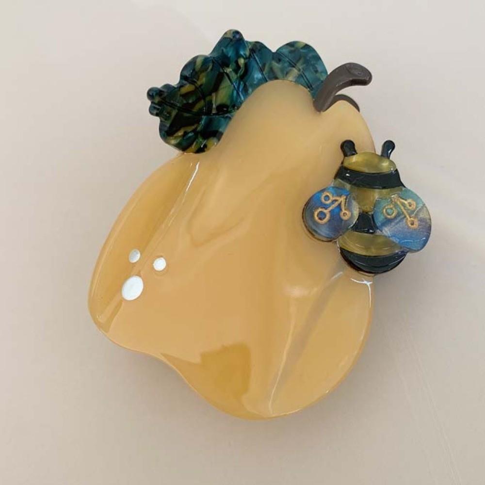 Acrylic Acetic Acid Hair Claw Sweet Acetate Hairgrips Fashion Bee Pear Shark Clip  Gifts