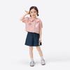 Xiaoyinman Girls' Printed Doll Collar Cotton Shirt