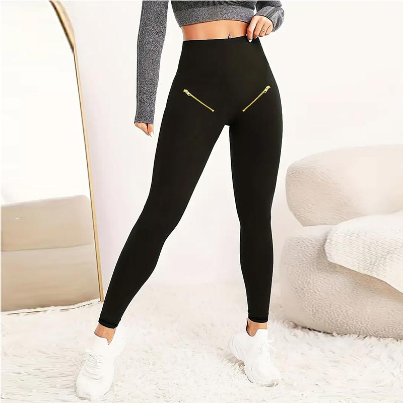 Pantalones ajustados cruzados para mujer, leggings de forro polar, pantalones pitillo, estilo coreano, cálidos, elásticos, sólidos, de cintura alta, ajustados, pantalones de oficina para mujer