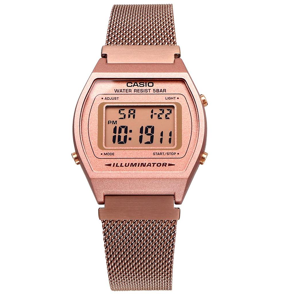 Casio Digital Watch, Vintage Series B640WMR-5A, Unisex, Rose Gold with Mesh Metal Band, Overseas Model [Parallel Import]