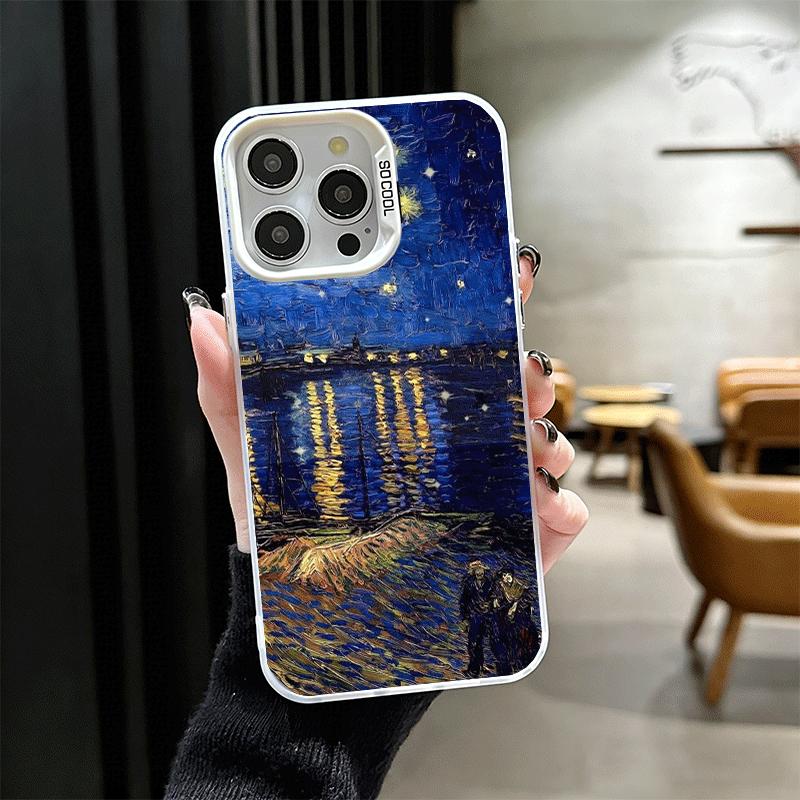 Van Gogh Oil Painting Aesthetics Shockproof Phone Case for iPhone 17 Air 16 16E 15 Pro Max 14 Plus 13 Mini 12 Back Cover Anti Fa