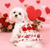 Dog Sleeveless Dress Cat Pet Rose Blossom Cherry Costume Princess Cute Dress Small Medium-sized Dog Valentine's Day Dress Up